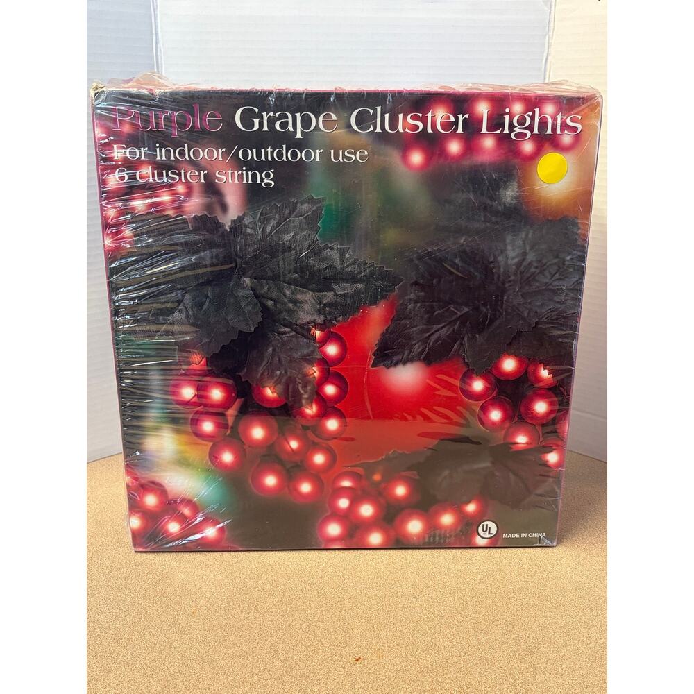 Vintage Grape 6 Cluster String Lights Purple In/Out 2-Pack Brand New by Costco